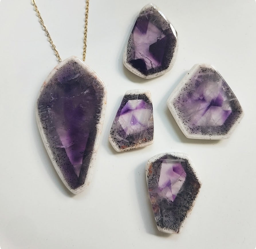 Phantom Amethyst Amulet Necklace
