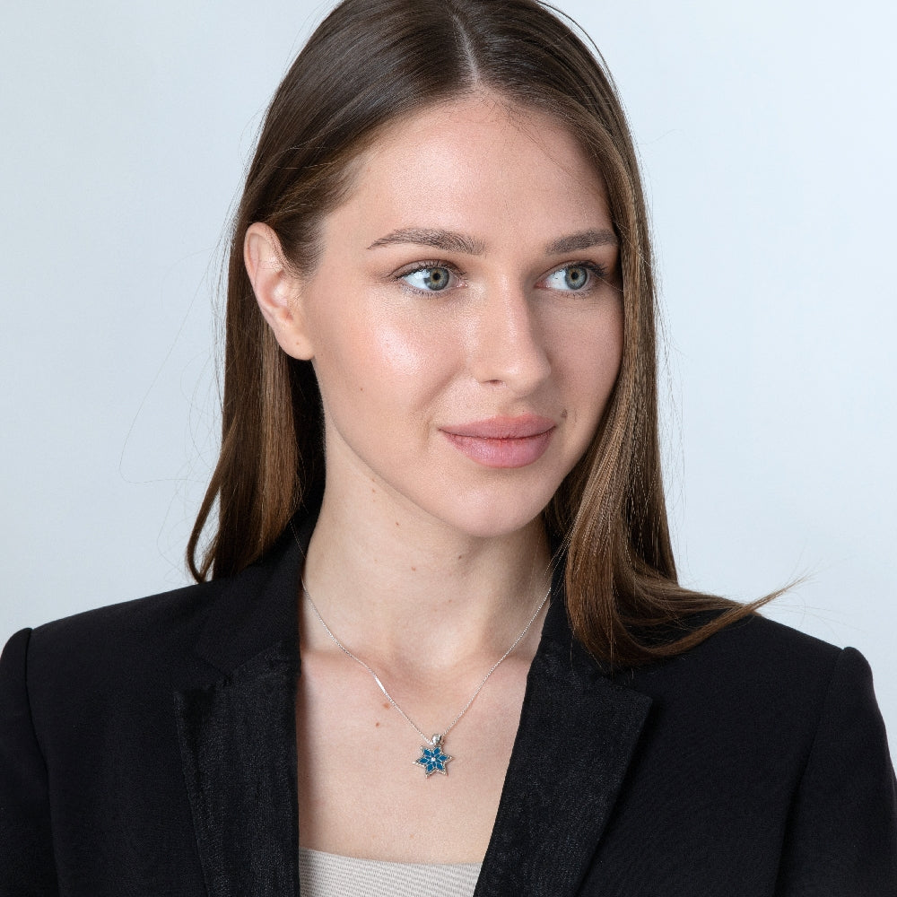 Eilat Stone Star of David Necklace