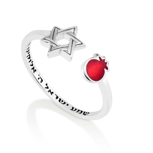 Star of David and Pomegranate Ring