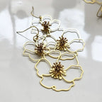 Poppy Flower Dangle Earrings