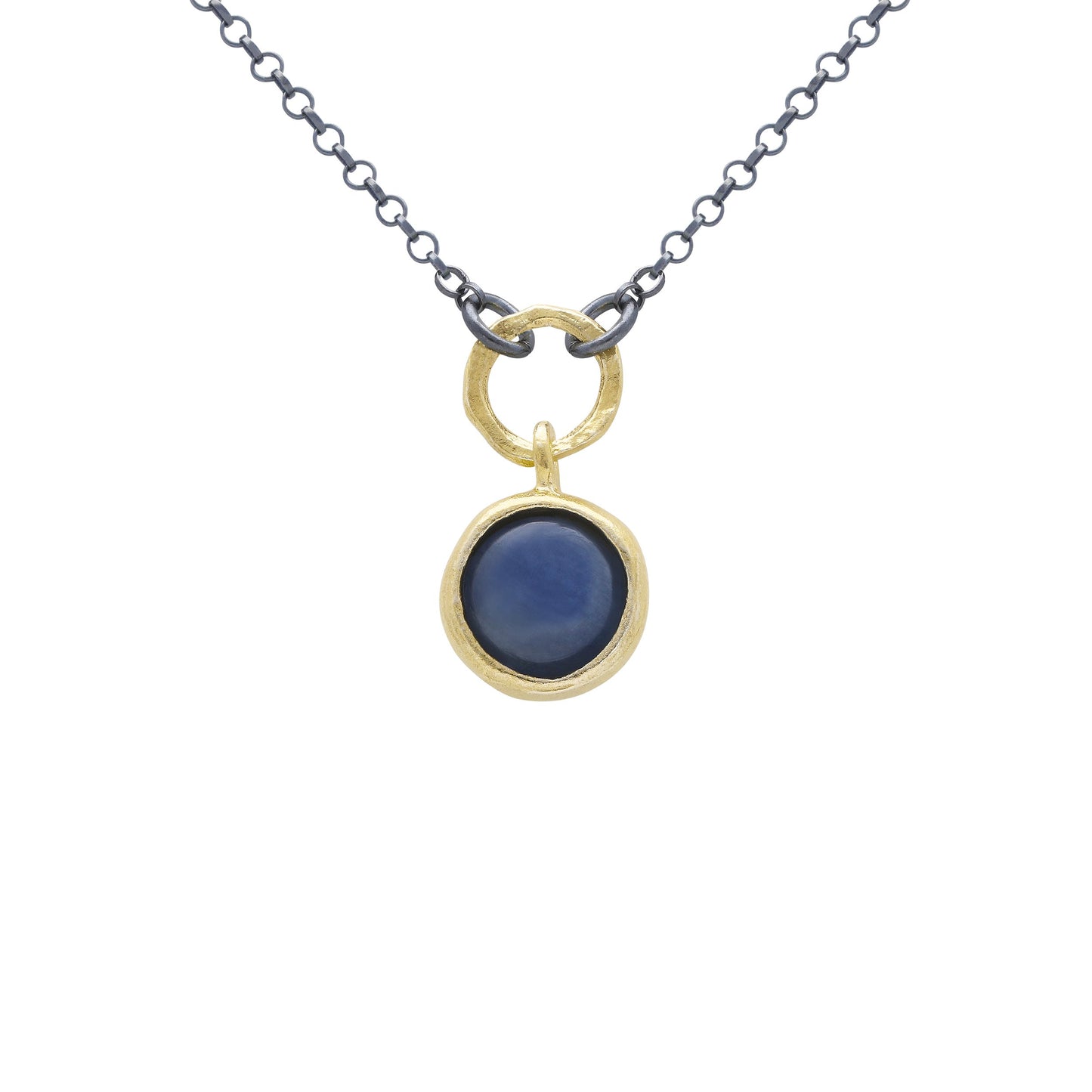 Gold-Plated Necklace With Labradorite Stone