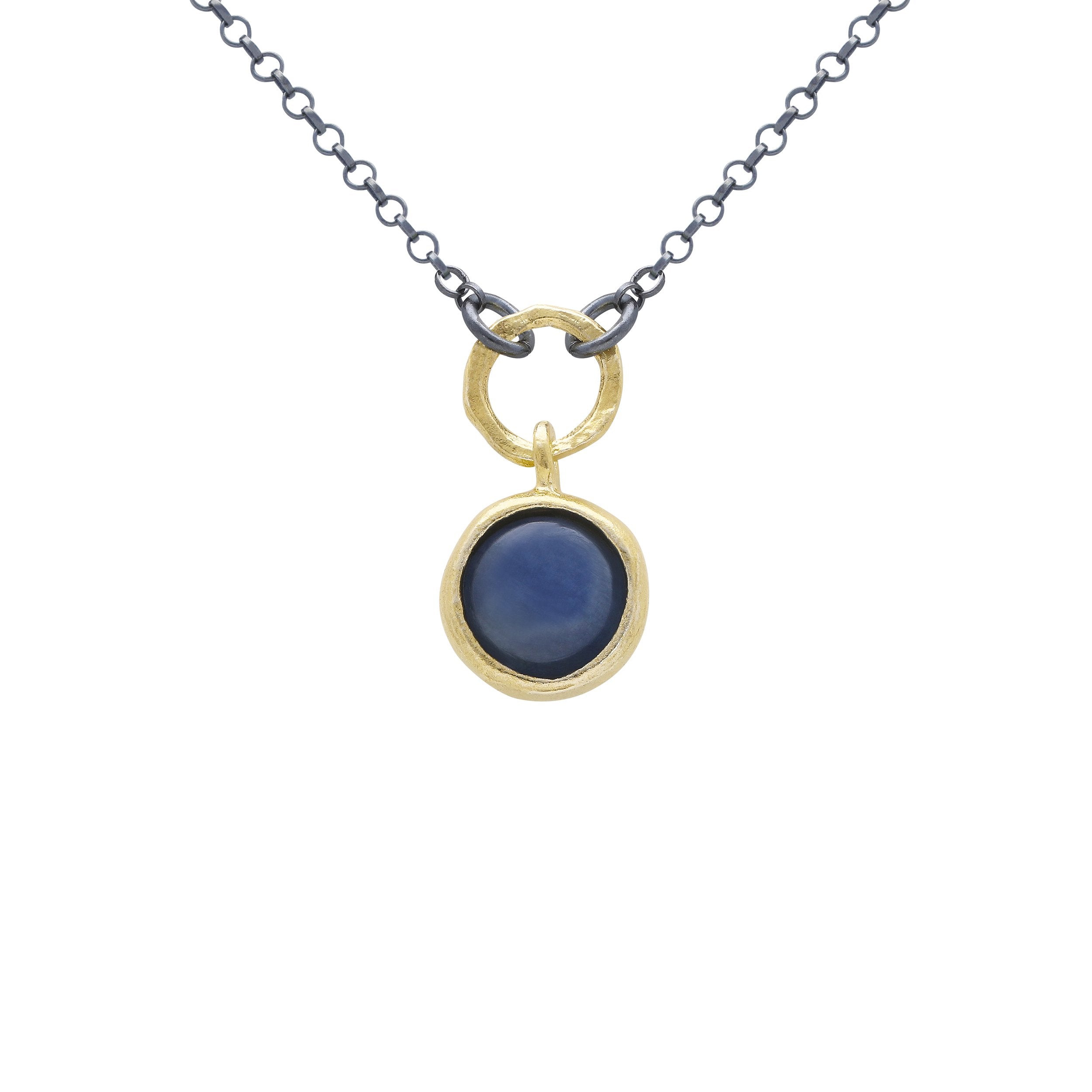 Gold-Plated Necklace With Labradorite Stone