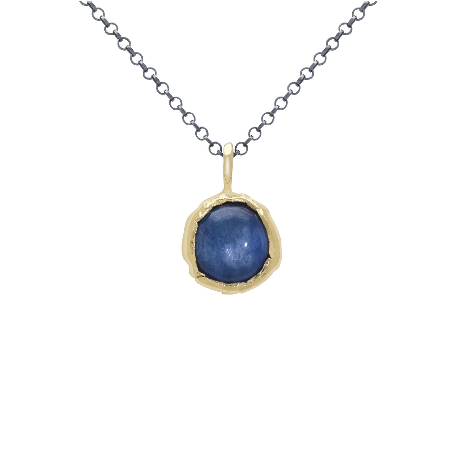 Gold-Plated Necklace with Kyanite Stone