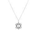 Interlocking Hearts Star of David Necklace