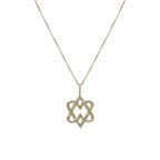Interlocking Hearts Star of David Necklace