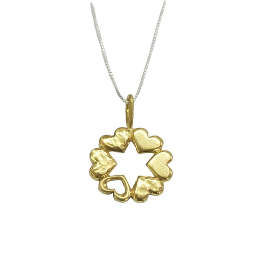 Hearts & Star of David Pendant Necklace