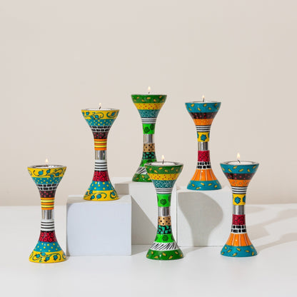 Handmade Aluminum Shabbat Candle Holders
