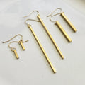 Classic Brass Bar Dangle Earrings