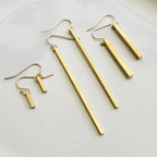Classic Brass Bar Dangle Earrings