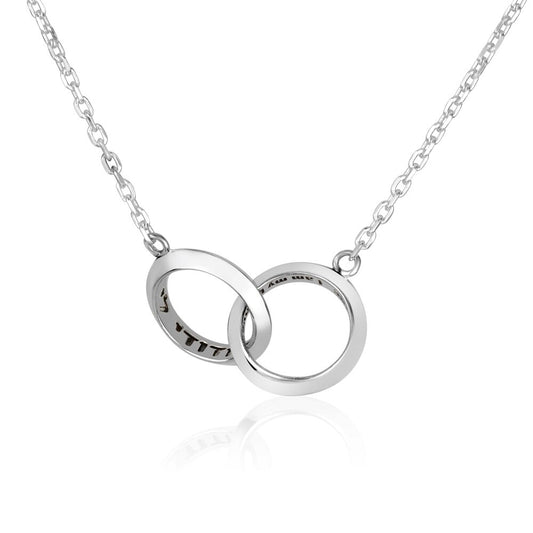 Sterling Silver Ani L'dodi Interlocking Rings Necklace