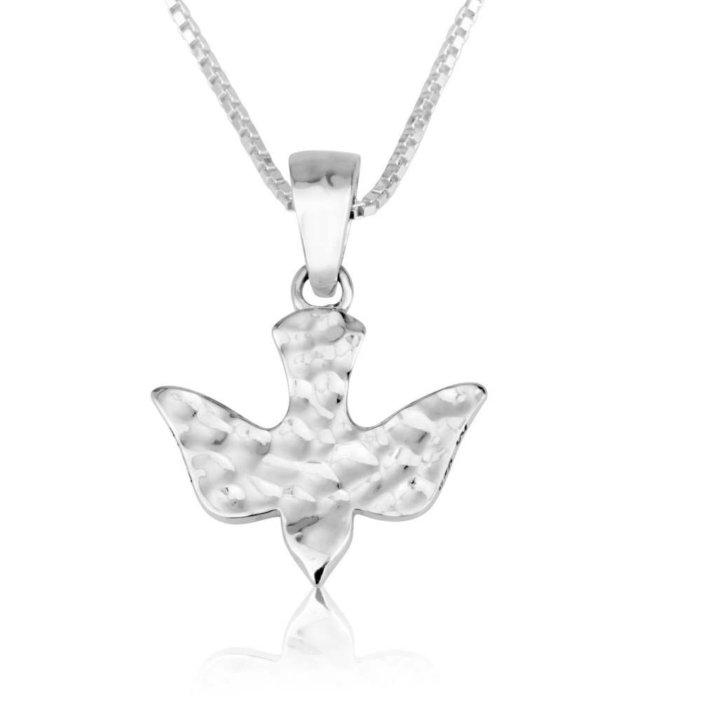 Hammered Silver Dove Pendant