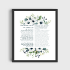 Shabbat Candles Bracha Wall Art Print