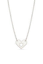 Sterling Silver Israel at Heart Necklace