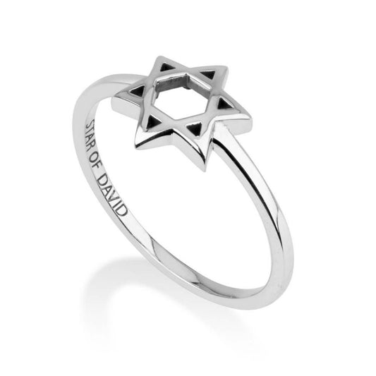 Classic Silver Star of David Ring