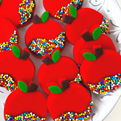 Rainbow Sprinkle Apples – Marzipan Holiday Treats