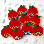 Rainbow Sprinkle Apples – Marzipan Holiday Treats