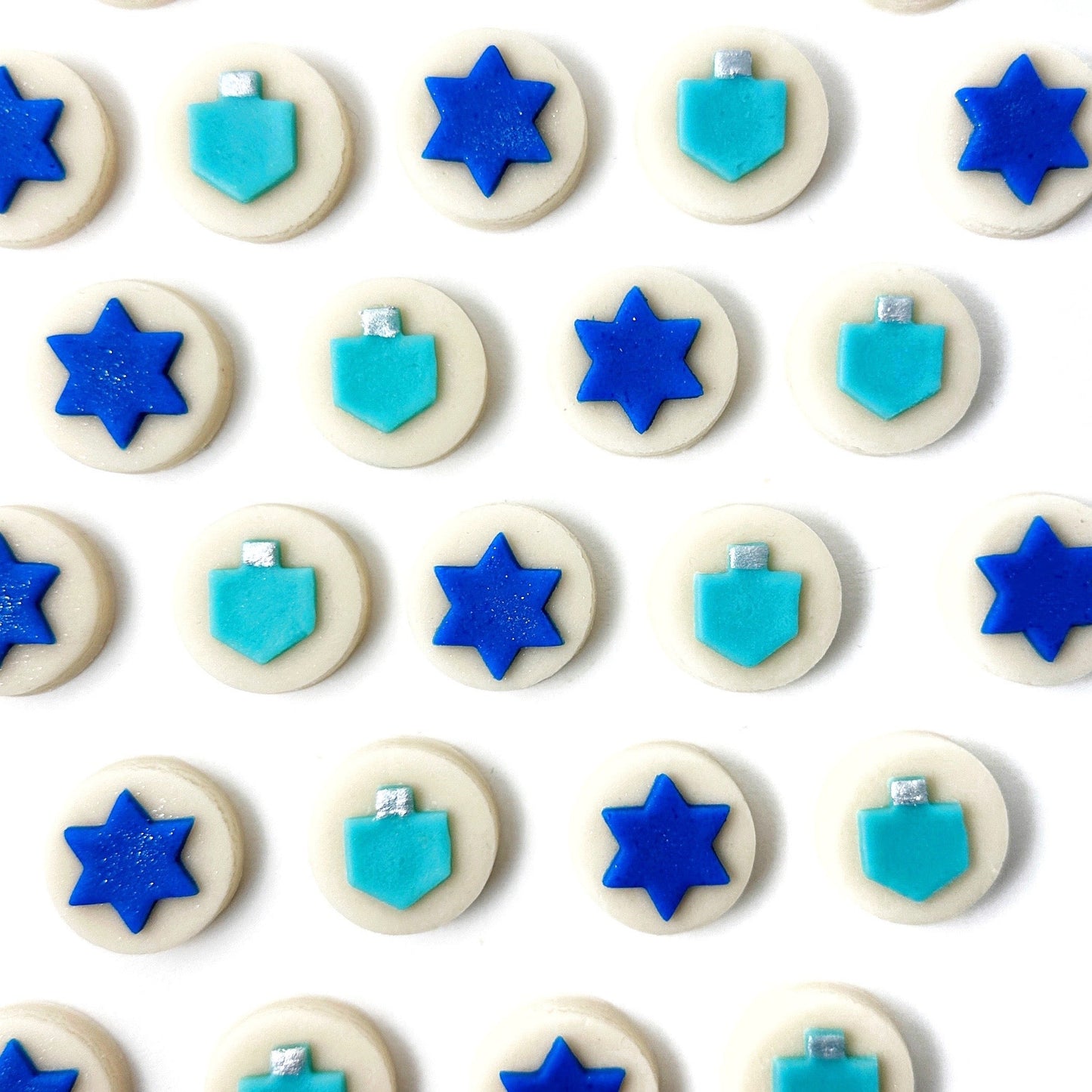 Marzipan Hanukkah Dreidel & Star Candy Bites