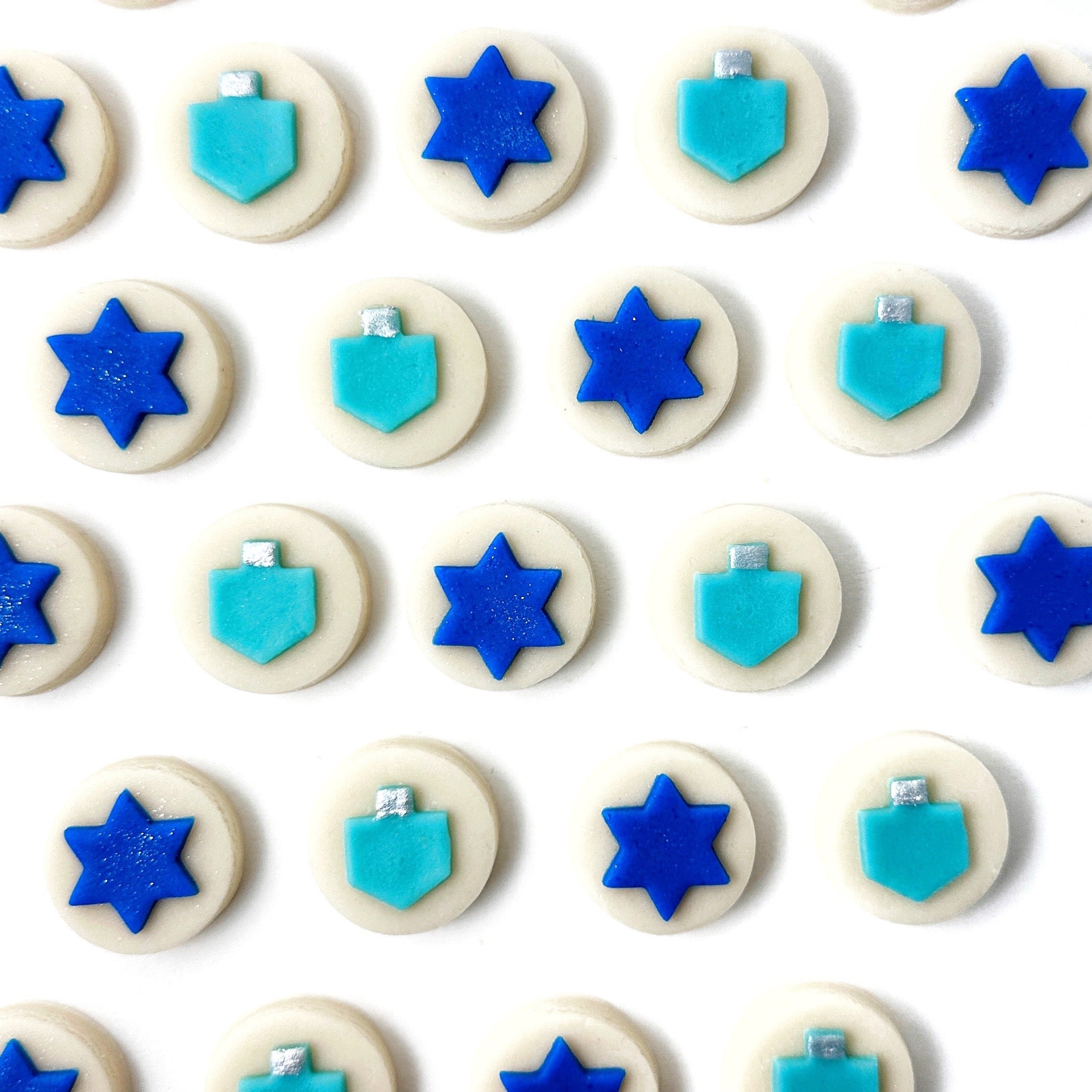 Marzipan Hanukkah Dreidel & Star Candy Bites