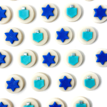 Marzipan Hanukkah Dreidel & Star Candy Bites