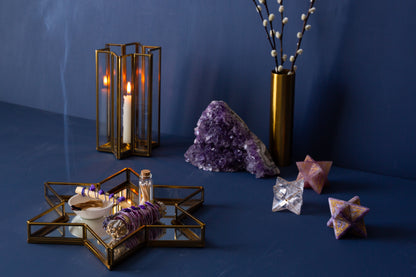 Liora Hurricane Candle Holder – Star of David Décor