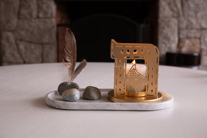 Jewish Mourning Ritual Set – Candle, Stone & Guide
