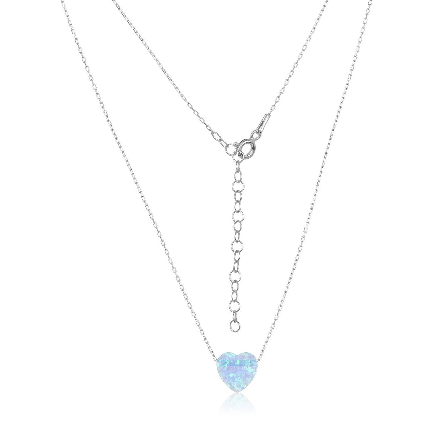 Opal Heart Necklace