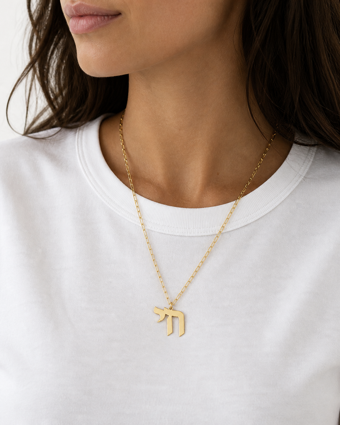 Omer Chai Paperclip Necklace