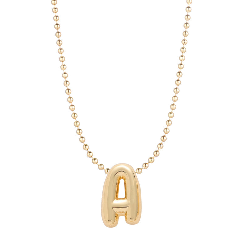 Mini Balloon Initial Necklace