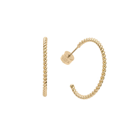 Rope Twist Hoop Earrings