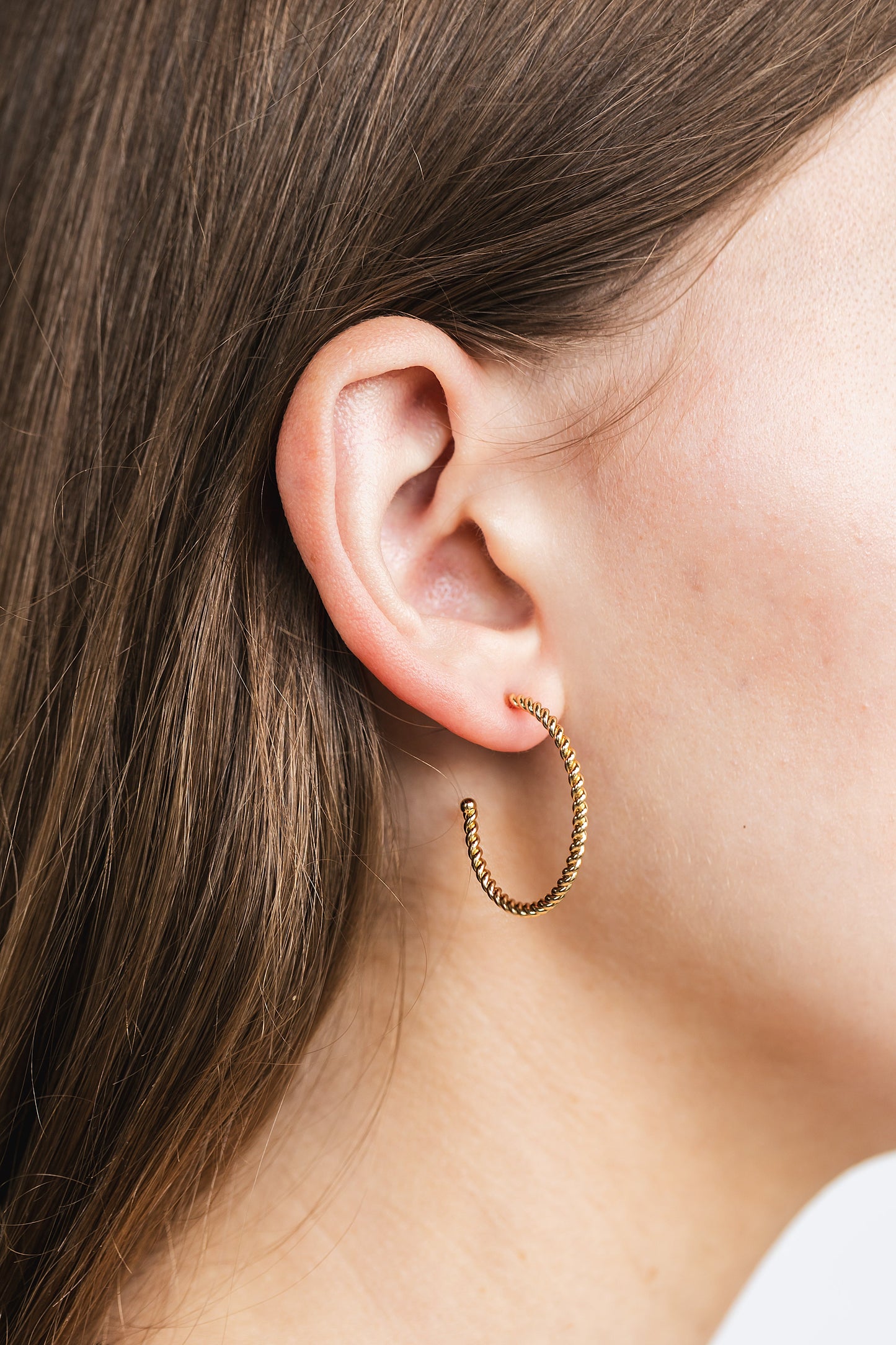 Rope Twist Hoop Earrings