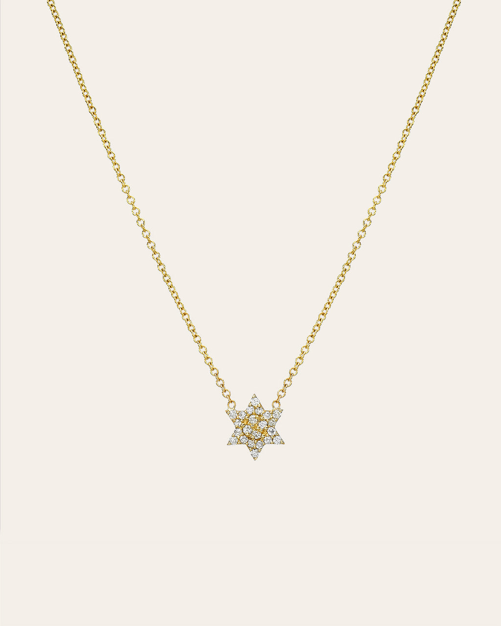 Diamond Star of David Necklace