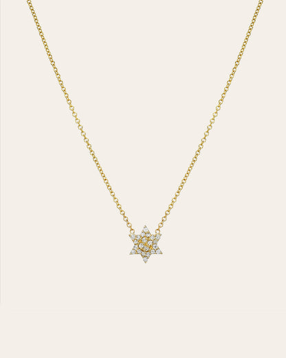 Diamond Star of David Necklace
