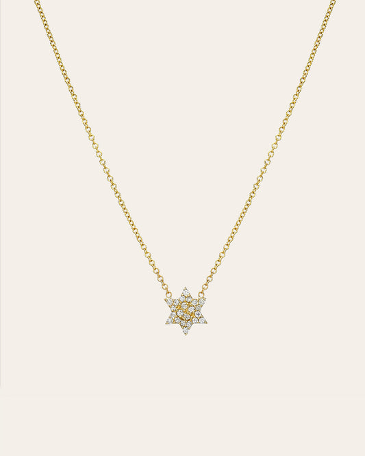 Diamond Star of David Necklace