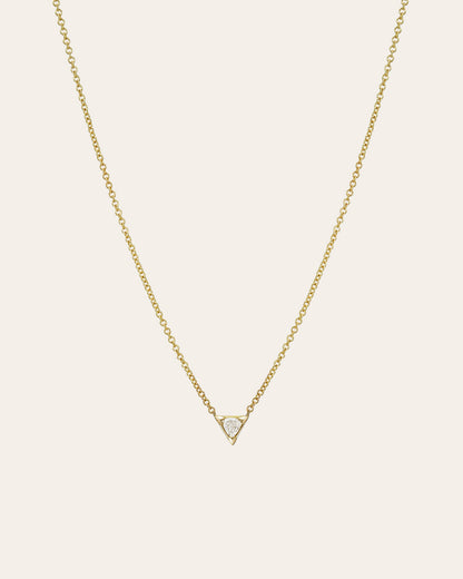 Diamond Trillion Necklace