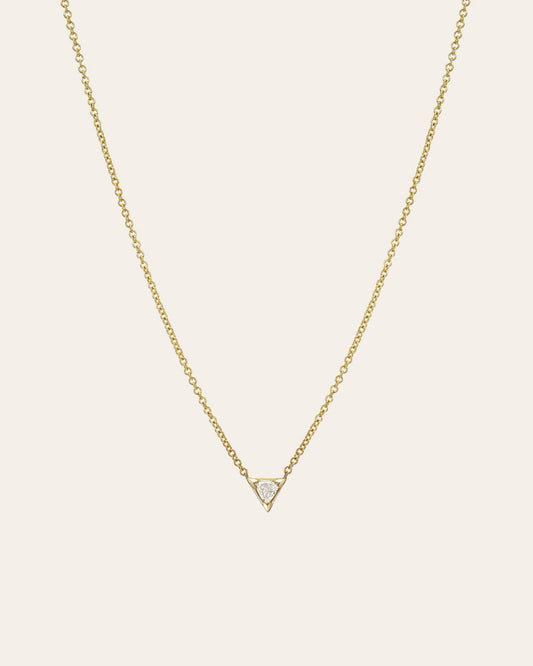 Diamond Trillion Necklace