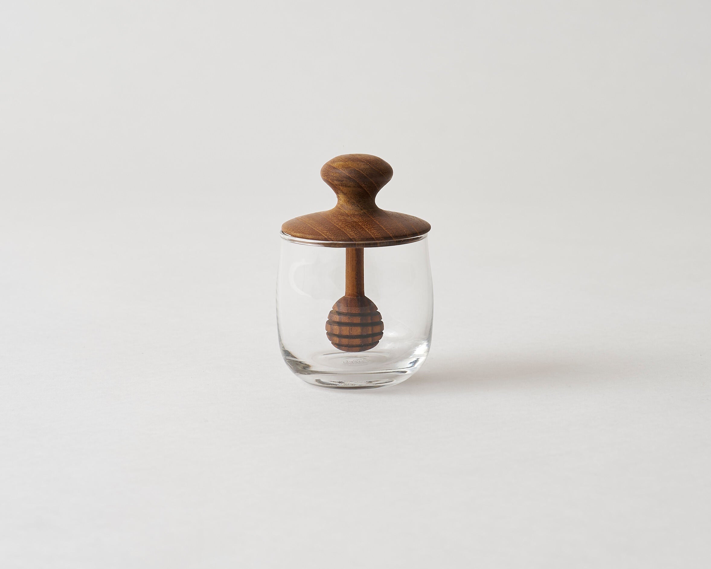 Handcrafted Wood Honey Jar & Honey