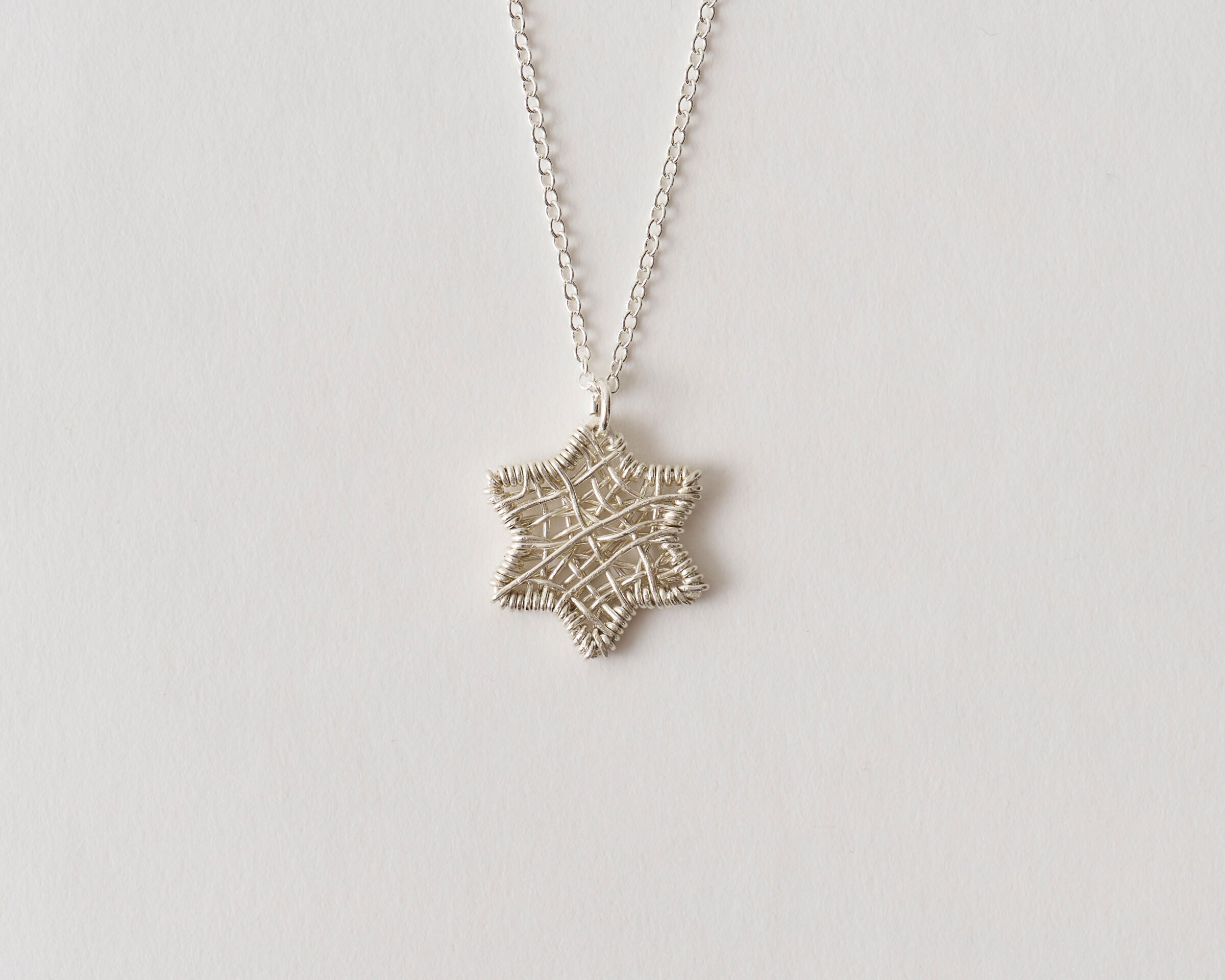 Handwoven Star of David Necklace