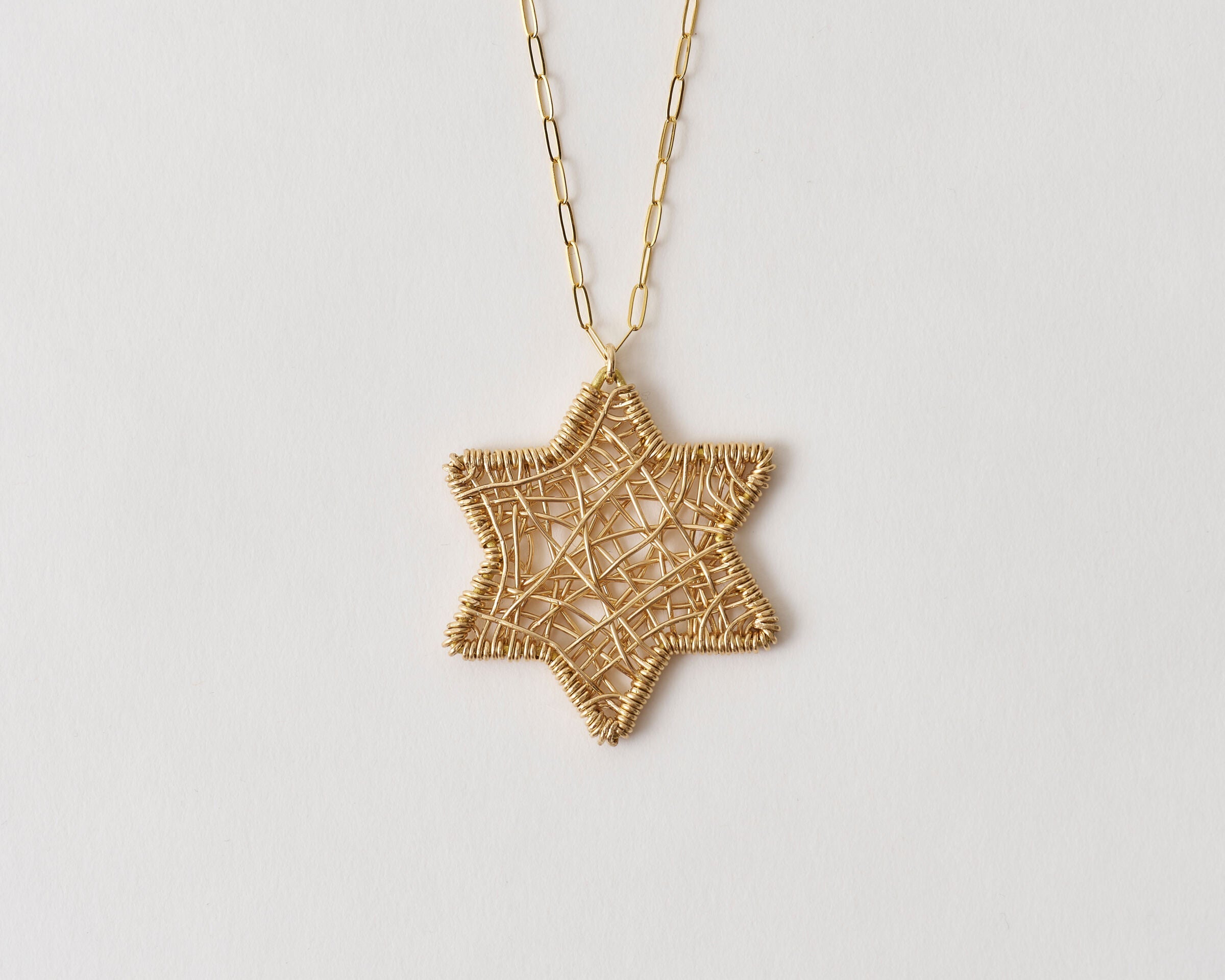 Handwoven Star of David Necklace