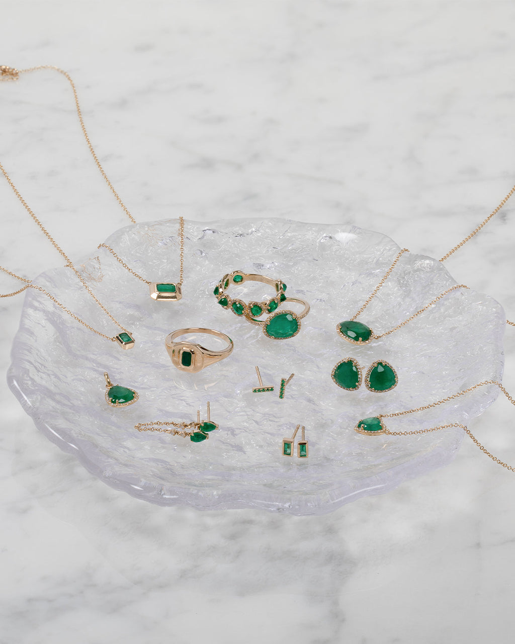 Diamond Emerald Heart Necklace