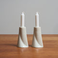Porcelain Glazed Shabbat Candlesticks