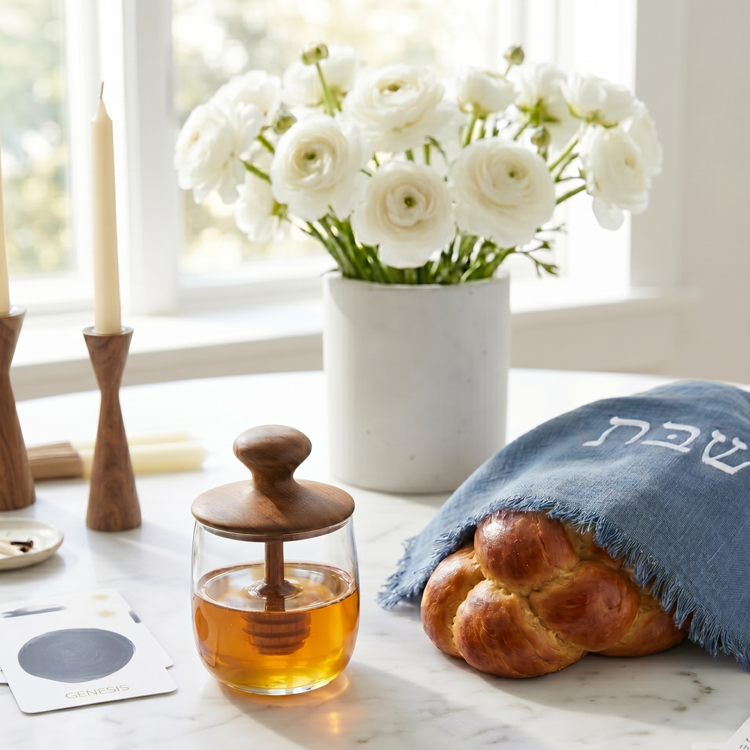 Handcrafted Wood Honey Jar & Honey