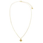 Pavé Outlined Ridged Clover Pendant Necklace