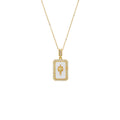 Pavé Elongated Starburst Dog Tag Necklace