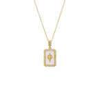 Pavé Elongated Starburst Dog Tag Necklace
