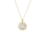 Pavé Multi Charm Coin Pendant Necklace