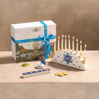 Soulful Celebration Evil Eye Star of David Ceramic Menorah