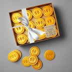 Marzipan Hanukkah Gold Gelt Tiles