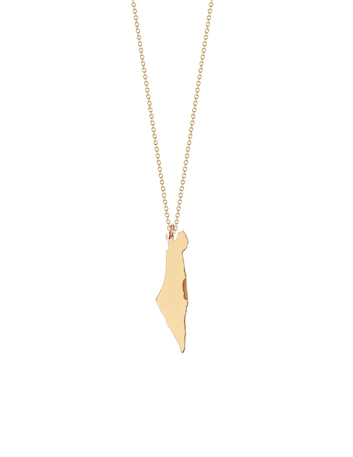 Israel Map Pendant Necklace