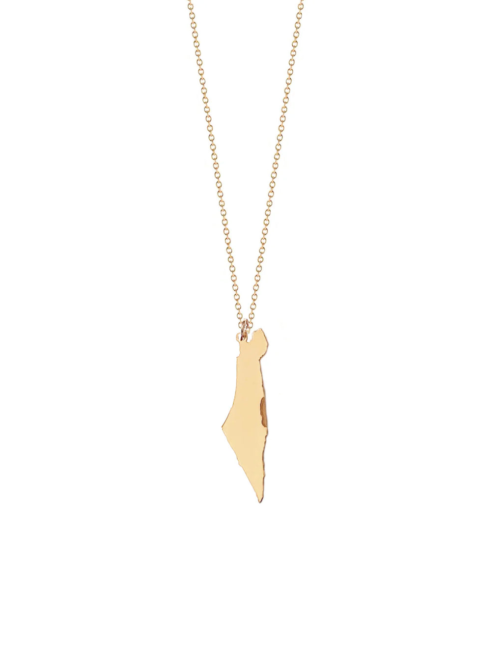 Israel Map Pendant Necklace