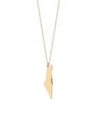 Israel Map Pendant Necklace